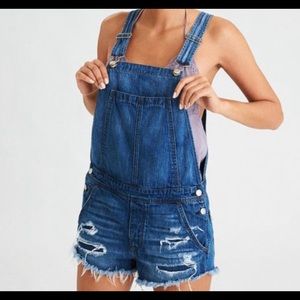 NWT American Eagle Denim Shortalls